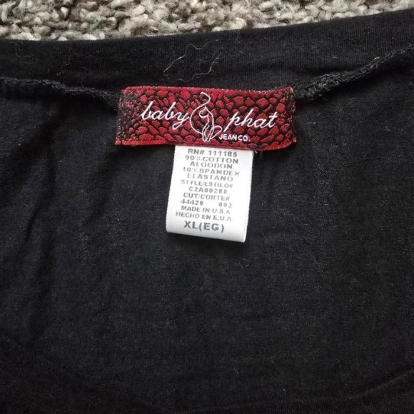 Baby Phat Black Tee with Gold Accents - Picture 3 of 4